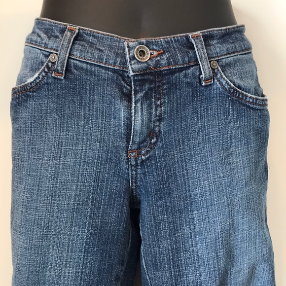 Mavi Marie wide leg denim. Blue crosshatch denim. - Picture 3 of 10